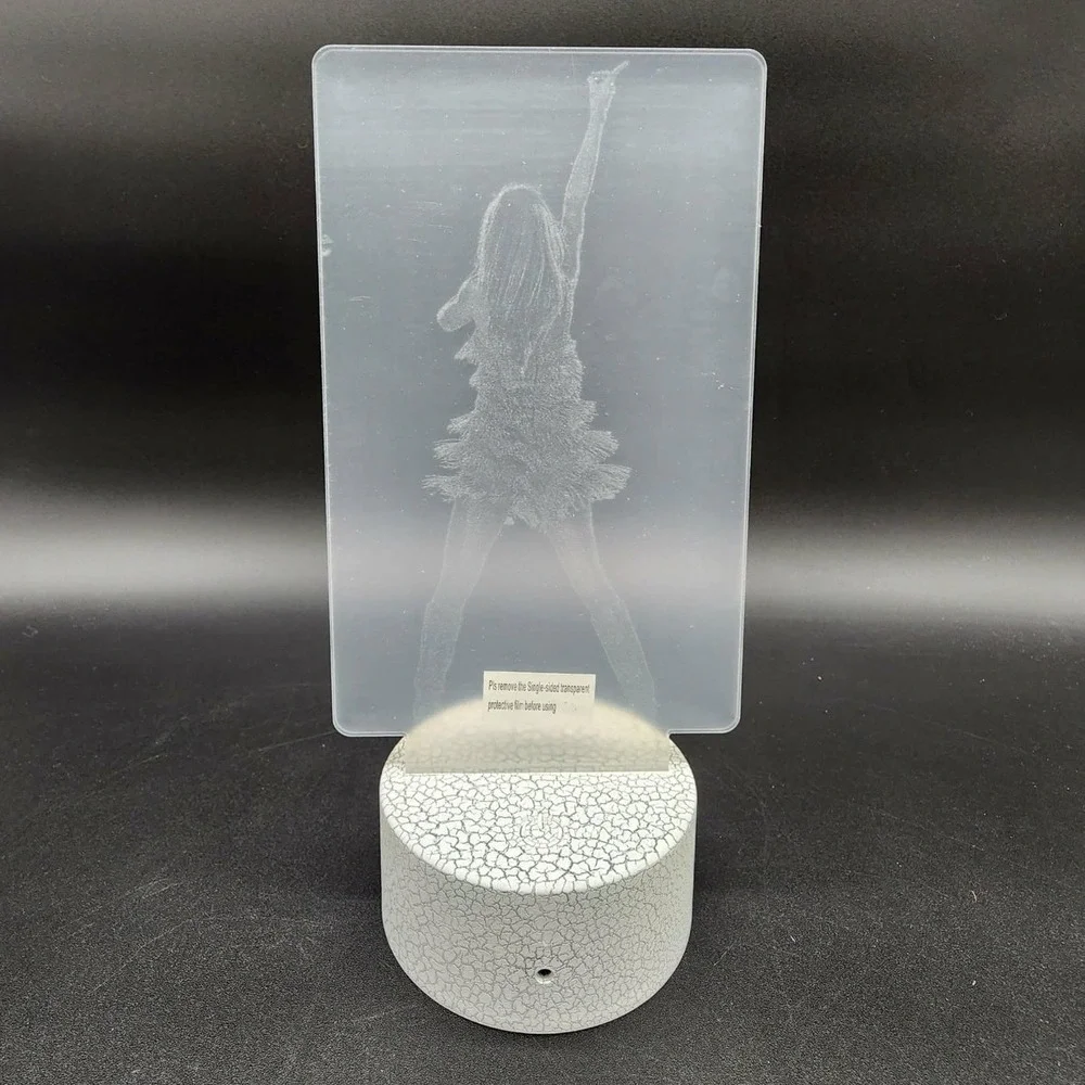 YJYKL Clear Taylor Swift 3D Night Light Eras Tour Swiftie Gift 16 Color Changing